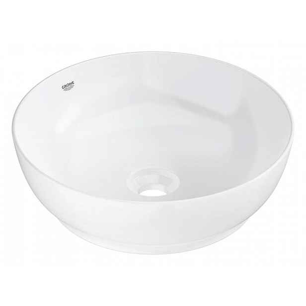 Grohe Essence - Umyvadlo na desku, průměr 40 cm, bez přepadu, bez otvoru pro baterii, alpská bílá 103538SH00