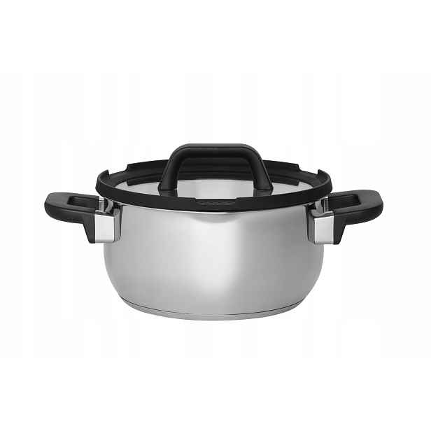 Hrnec Stříbrný Z Nerezové Oceli S Poklicí A Sítkem, Průměr 20 CM, 3 L