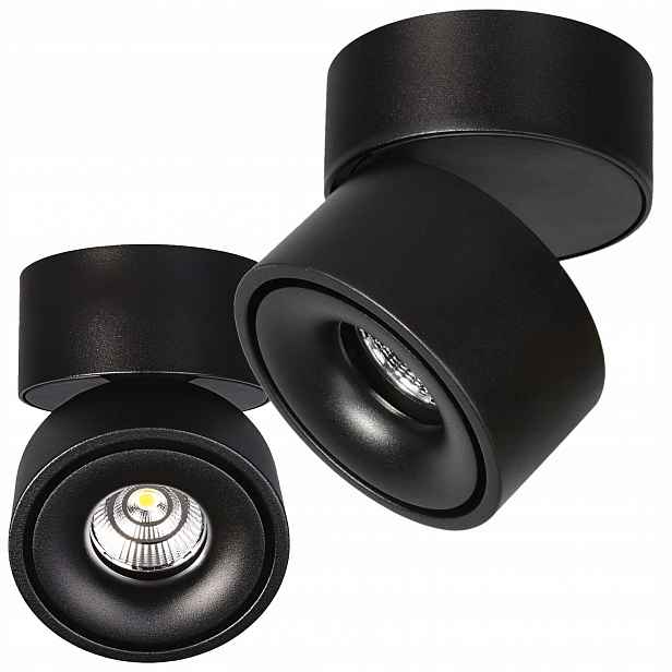 Stropní Led svítidlo 10.5W 680lm 3000K Teplá stmívatelná CRI90 Černá