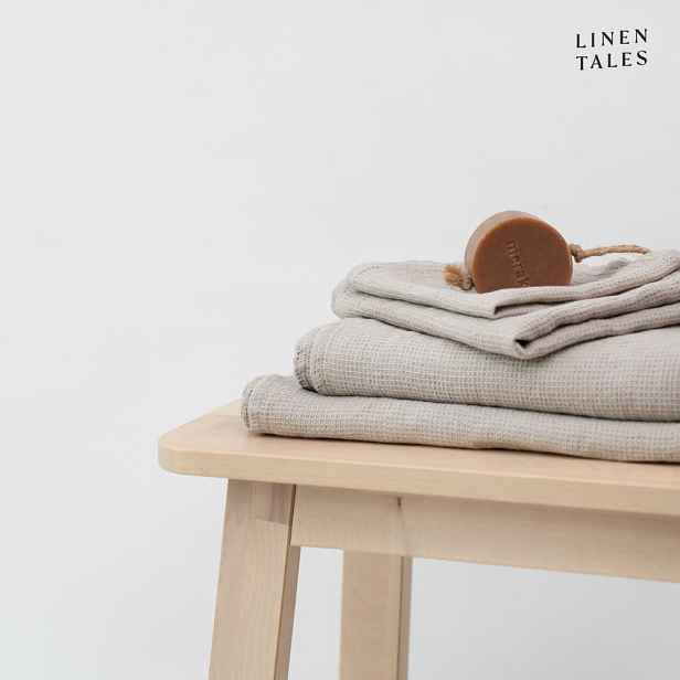 Vaflová lněná osuška v přírodní barvě 75x125 cm Natural Fine Waffle – Linen Tales
