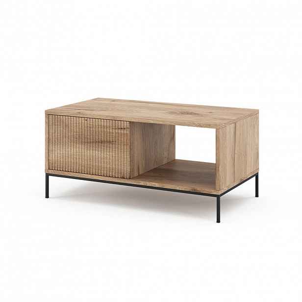 Vicco KONFERENČNÍ STOLEK Eliza Dub Viking 90 x 50 cm s jednou zásuvkou