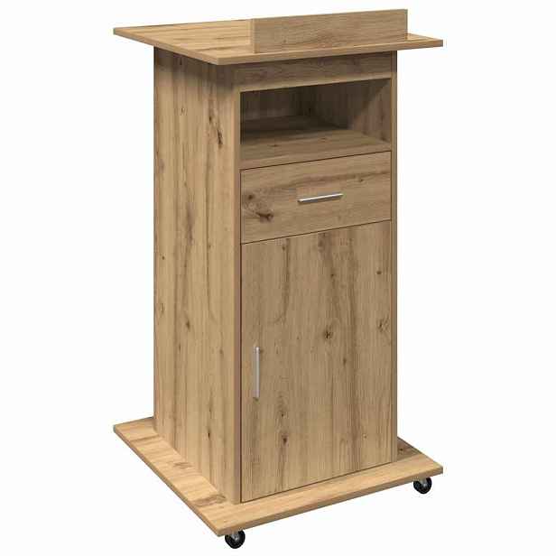 vidaXL Podium Artisanový dub Kompozitní dřevo 55 x 55 x 107 cm