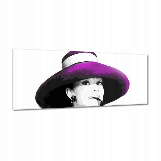 Obrazy 100x40 Audrey Hepburnová Klobouk
