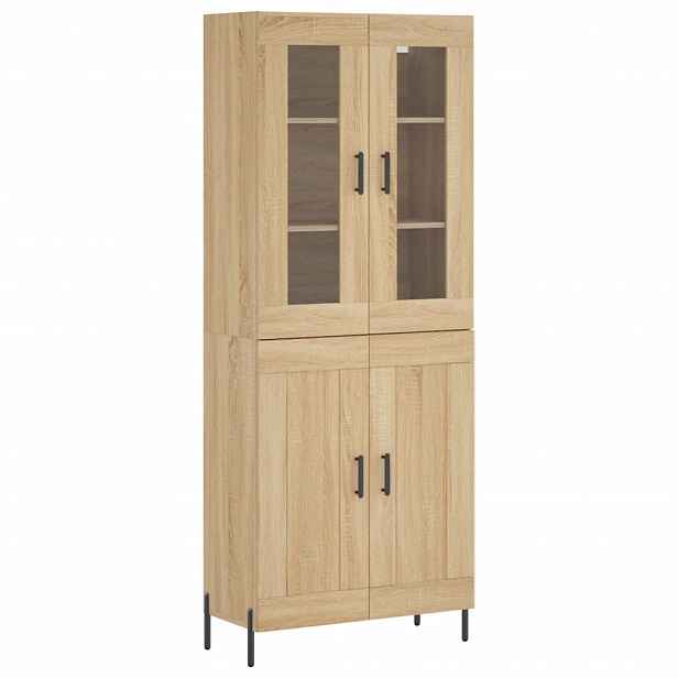 vidaXL Skříň highboard dub sonoma 69,5 x 34 x 180 cm kompozitní dřevo