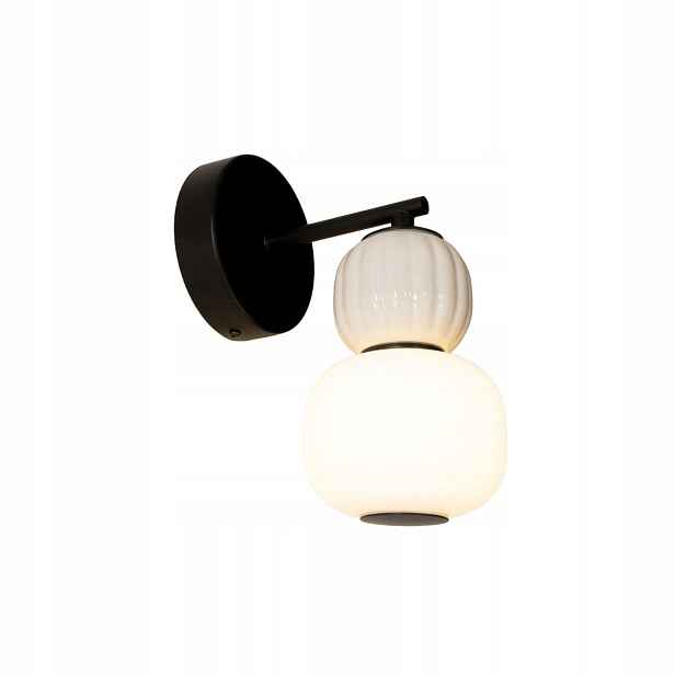 Nástěnné svítidlo ryhované černo-šedé Led 5W 3000K 406 lm Modern Maxlight
