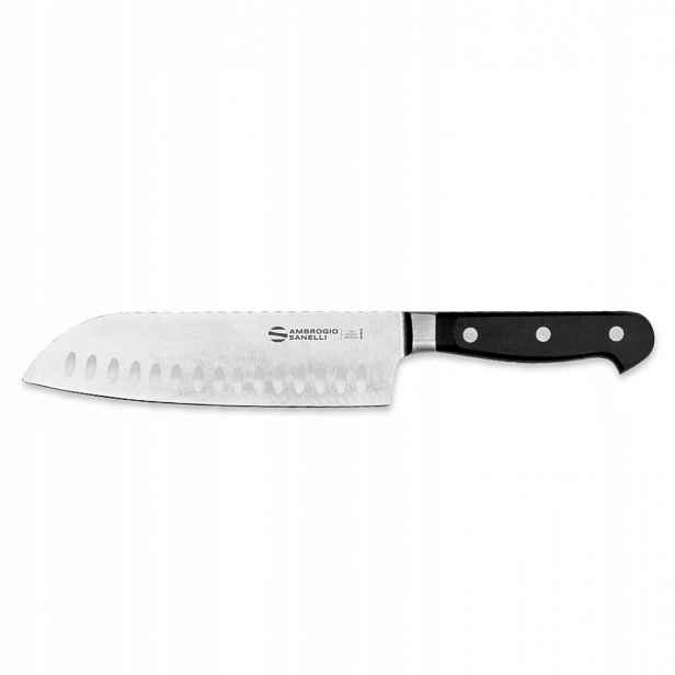 Nůž Santoku Ambrogio Sanelli Maitre 18 cm, ocel Nitro-b, ergonomický