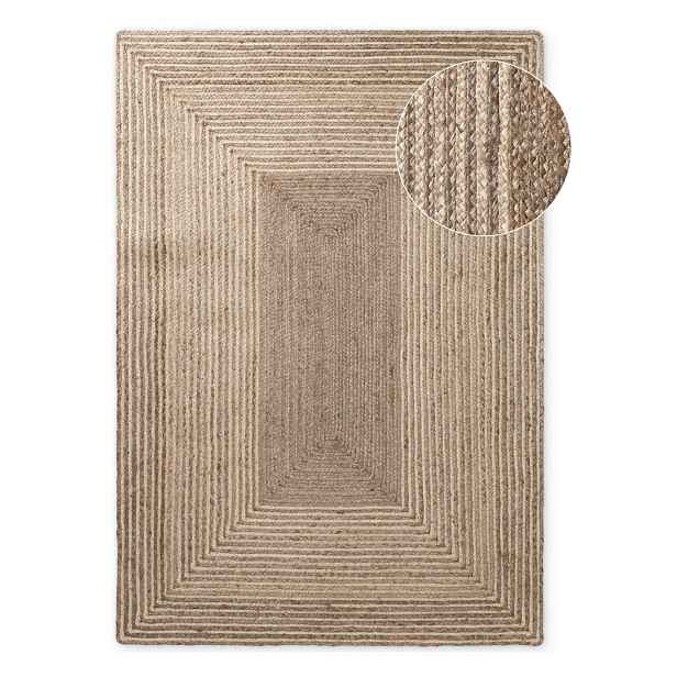 Oboustranný/ručně tkaný jutový koberec ve světle přírodní barvě/v tmavě přírodní barvě 160x230 cm Juno – Hanse Home
