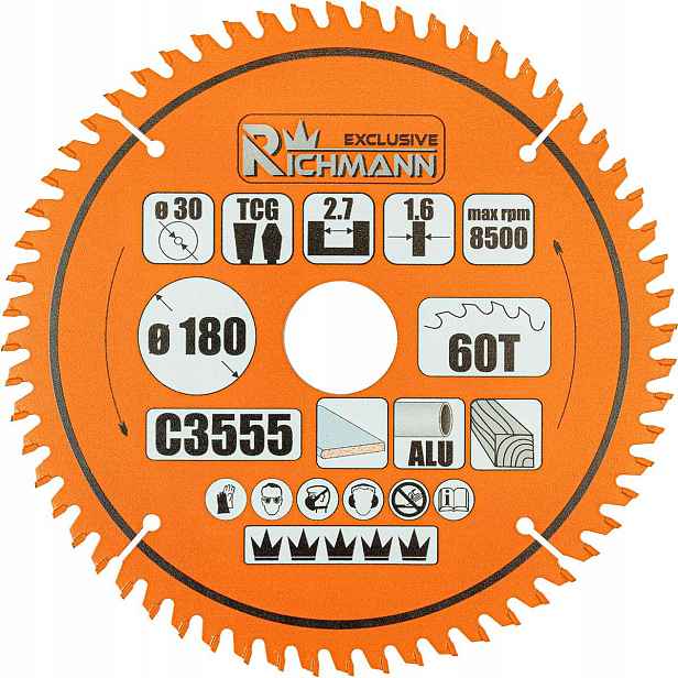 Vidiová Kotoučová Pila Na Lamino/alu/dřevo 500x30MM 100 Zubů Richmann C3567
