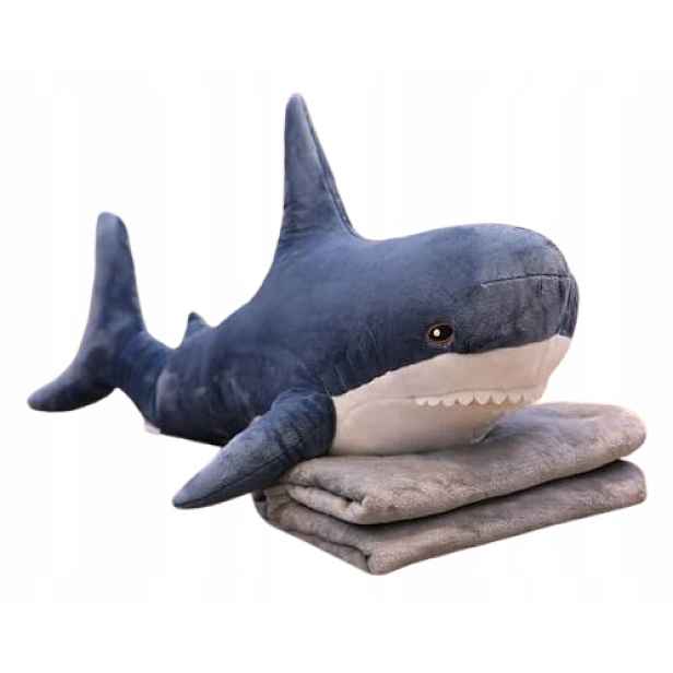 Žralok Deka Shark set deka polštář velký plyšový medvěd plyšová hračka narozeniny