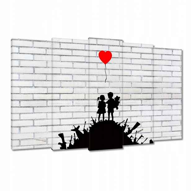 Obrazy 150x95 Banksy Sterta zbraně Balon