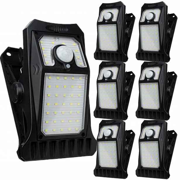 7 x Led solární zahradní venkovní lampa s klipem a pohybovým senzorem