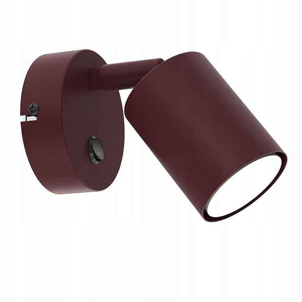 Bordová nástěnná lampa s nastavitelným vypínačem 1xGU10 8W Fun Luminex