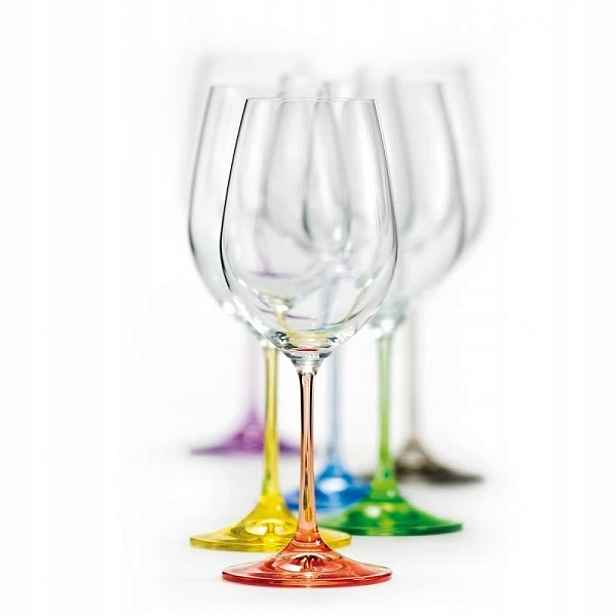 Crystalex Sklenice na víno Viola Rainbow 350 ml 6 ks