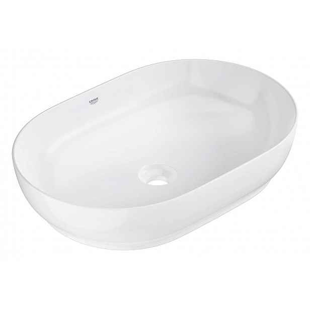 Grohe Essence - Umyvadlo na desku, 60x40 cm, bez přepadu, bez otvoru pro baterii, alpská bílá 103563SH00