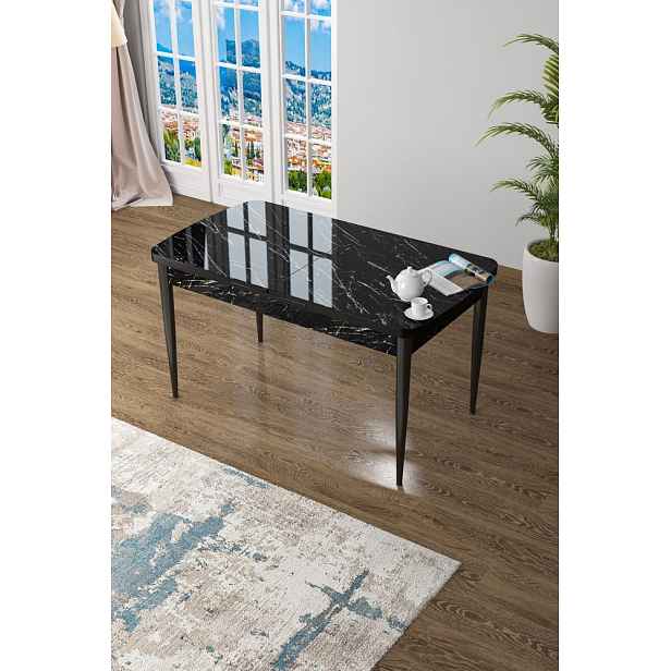 Jídelní stůl Zen - Black Marble, Black