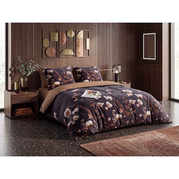 Oboustranné povlečení DUO SENSE ARVENA tmavě šedé mikroplyš/flanel Rozměr povlečení: 70 x 90 cm | 140 x 200 cm