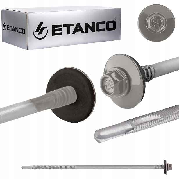 Šrouby do sendvičové desky 200 mm Ral 9007 100 ks pro kov Etanco GTR12