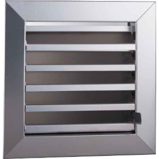 Ventilační mřížka uzamykatelná 20x20 cm, kovová, nerez
