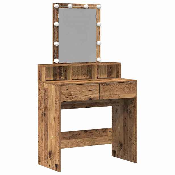 vidaXL Toaletní stolek Staré dřevo 80 x 41 x 144.5 cm Kompozitní dřevo