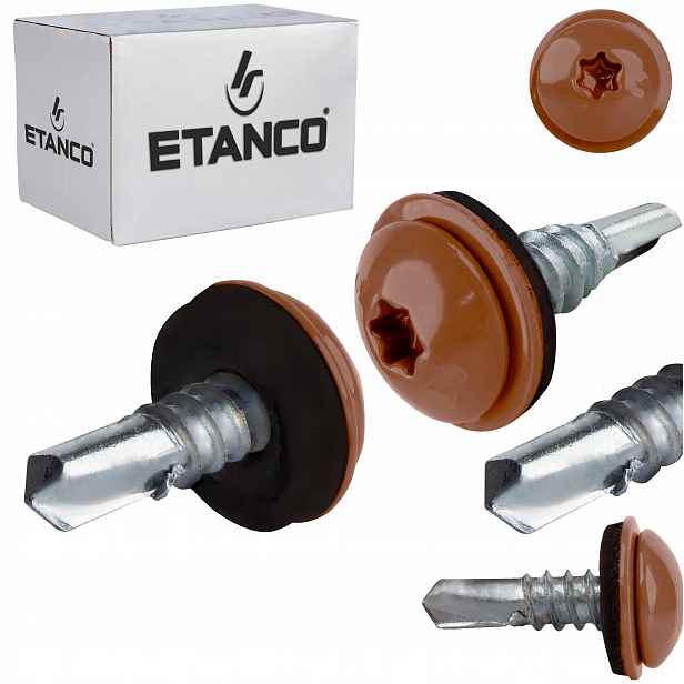 Šrouby do kovu Torx 5 mm 5,5 x 19 mm Ral 8004 250 ks Etanco GT5 Ph Z14