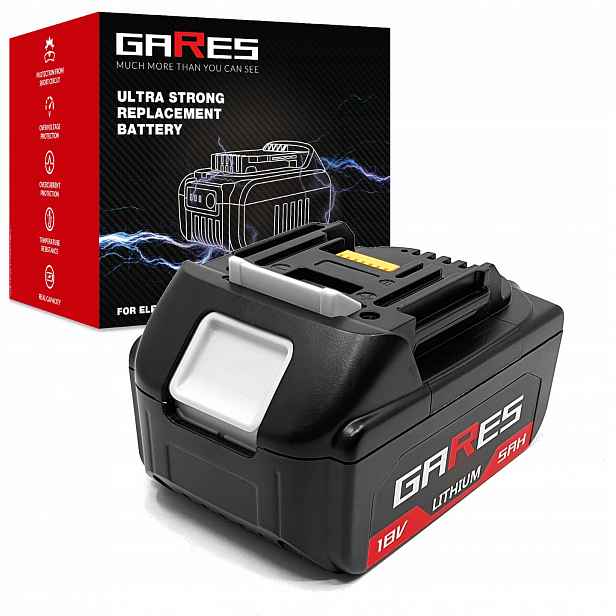 Akumulátor Gares BL1850 pro Makita Lxt 18V Baterie 5Ah, BL1830 BL1840 BL1860