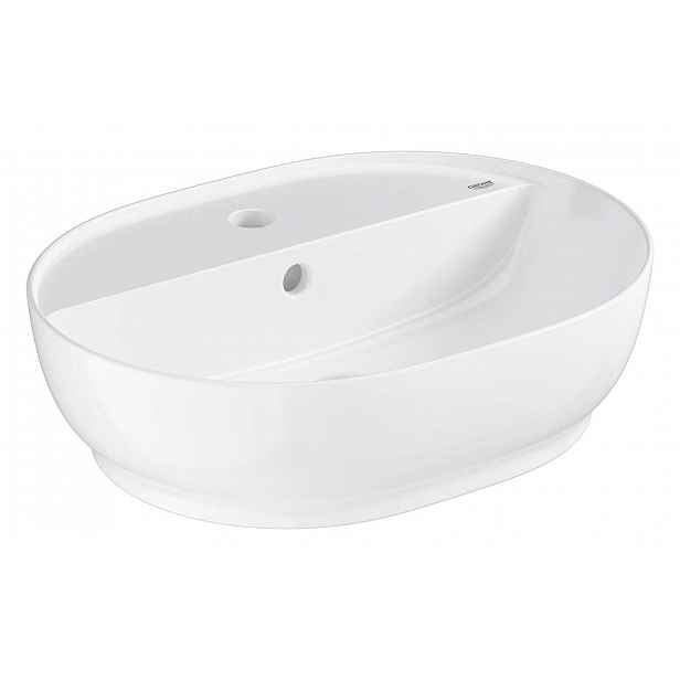 Grohe Essence - Umyvadlo na desku, 50x39 cm, s přepadem, s otvorem pro baterii, alpská bílá 103566SH00