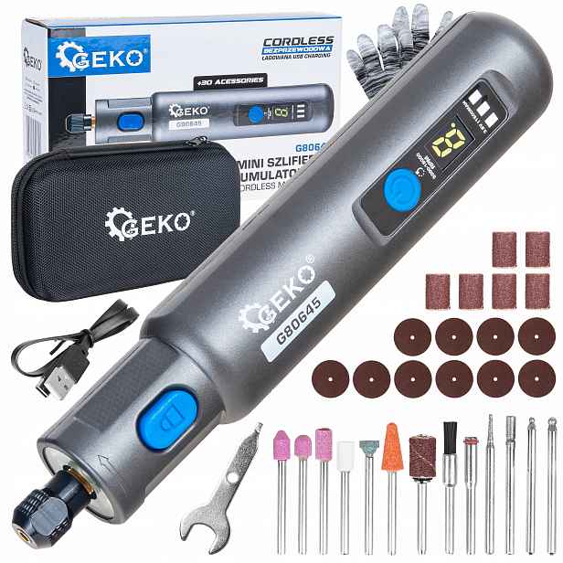 Mini Multifunkční Akumulátorová Bruska 3,6V Geko Příslušenství G80645