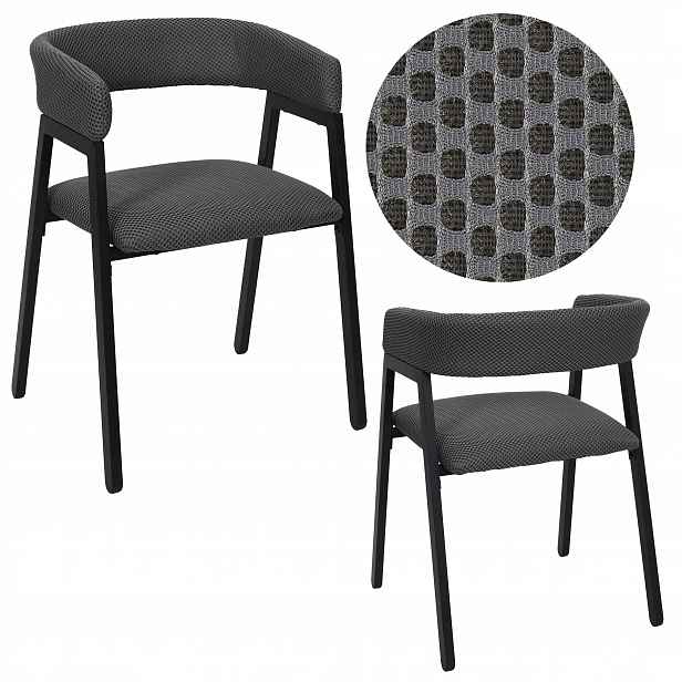 Moderní čalouněná židle Nesto černá do jídelny obývacího pokoje Kuchyně Loft