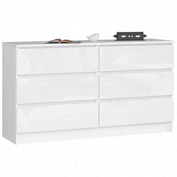 RAUMHIRSCH FURNITURE KOMODA bílá, bílá lesklá 77/138/40