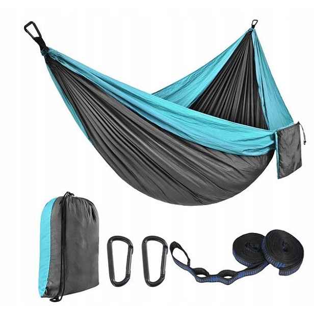 Zahradní Turistická Houpací Síť Lehká Velká Dvoulůžková 300 x 200 CM 250 Kg XXL