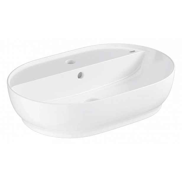 Grohe Essence - Umyvadlo na desku, 60x40 cm, s přepadem, s otvorem pro baterii, alpská bílá 103569SH00