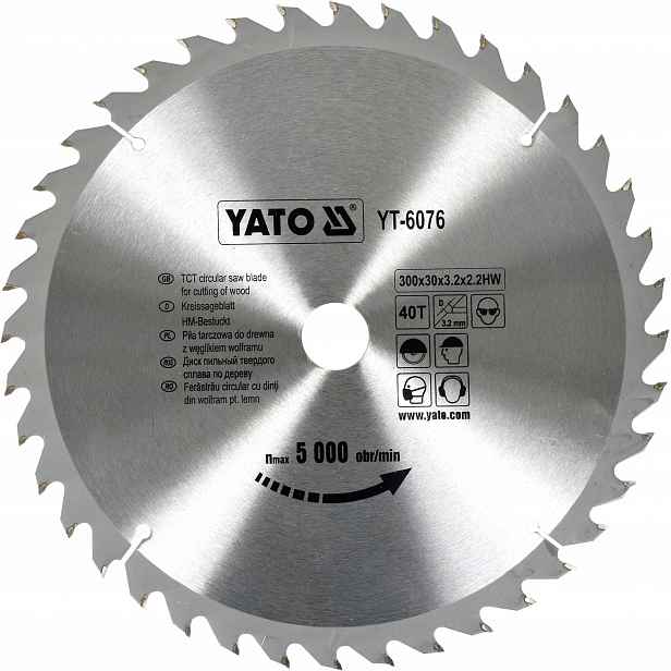 Vidiový Kotouč 300X40TX30 MM Yato YT-6076