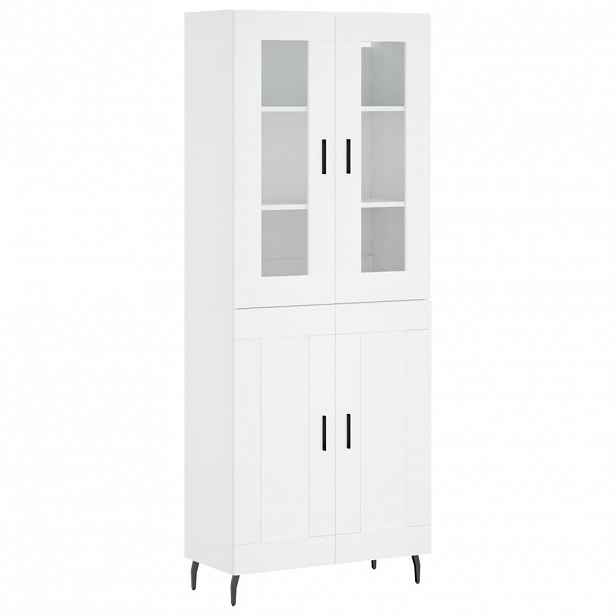 vidaXL Skříň highboard bílá 69,5 x 34 x 180 cm kompozitní dřevo