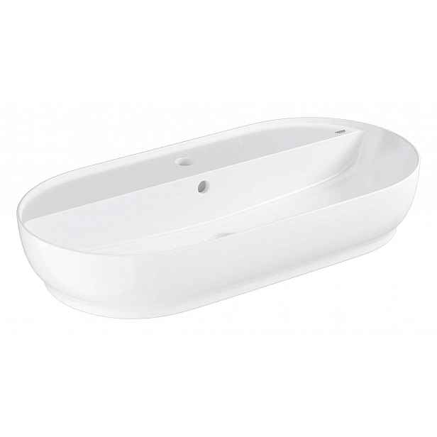 Grohe Essence - Umyvadlo na desku, 80x40 cm, s přepadem, s otvorem pro baterii, alpská bílá 103571SH00