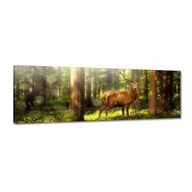 Obrazy 120x40 Jelen v kouzelném lese