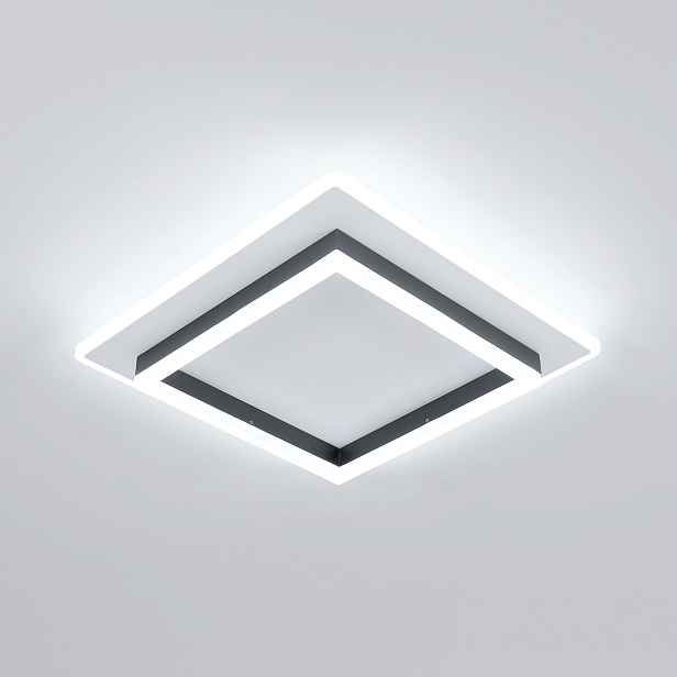 Stropní svítidlo Led čtvercové černo-bílé moderní 41W 6500K