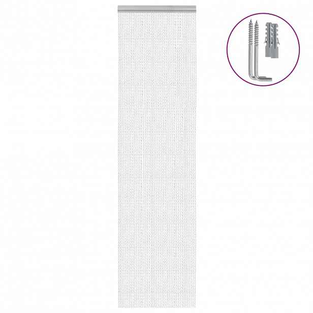 vidaXL Řetízkový dveřní závěs proti hmyzu 56 x 202 cm hliník