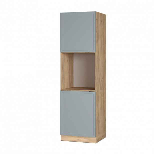 Vicco SKŘÍŇKA NA VESTAVĚNOU TROUBU Fame-Line Světle modrošedá 60 cm otevřený