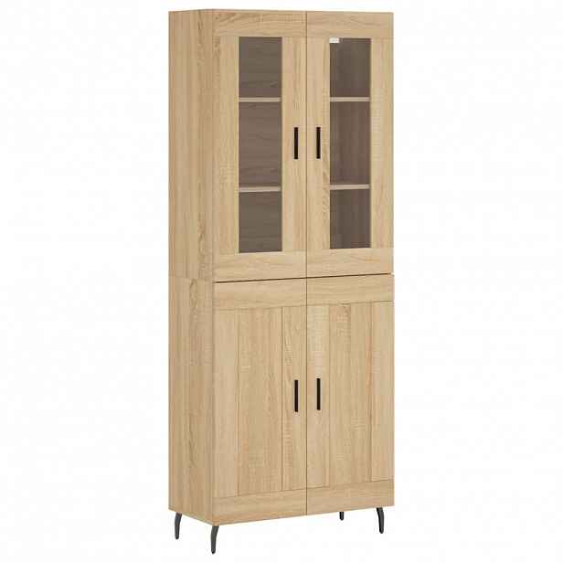vidaXL Skříň highboard dub sonoma 69,5 x 34 x 180 cm kompozitní dřevo