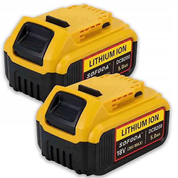 Akumulátor Pro DeWait 18V 5AH Led Indikátor Kompatibilní Nářadí