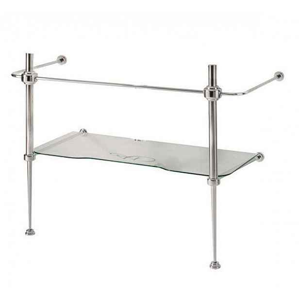 Sapho Kerasan Waldorf - Konstrukce pro dvojumyvadlo 100 cm, skleněná polička, chrom 9196K1