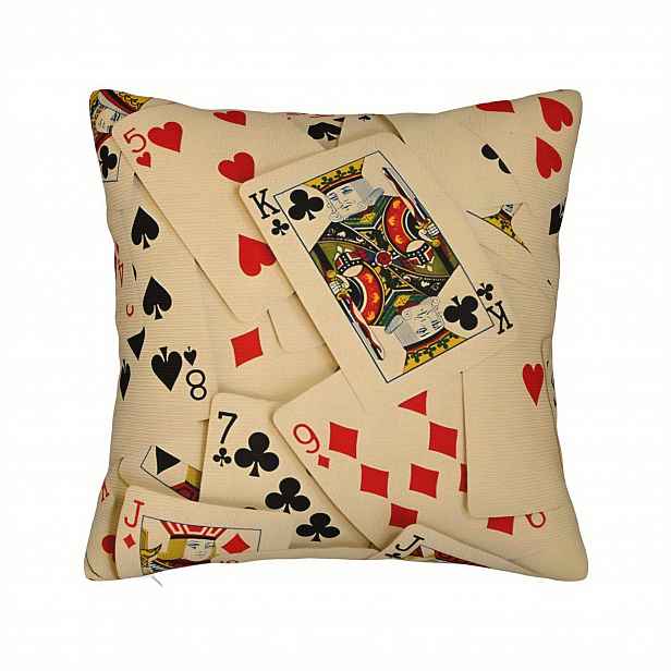 TEMU BIIHUIHD Poker-Themed Throw Pillowcase - Barevný design karet, zipovaná polyesterová podložka, vhodné pro praní v pračce, ideální pro dekoraci