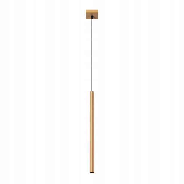 Sollux Závěsná bodová lampa zlatá tuba 50 cm nad stůl ostrovní bar do jídelny