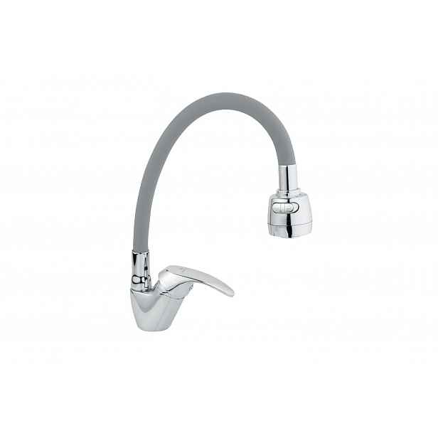 JB Sanitary Stojánková dřezová baterie SLIM, šedé flexi ramínko A10 17 08