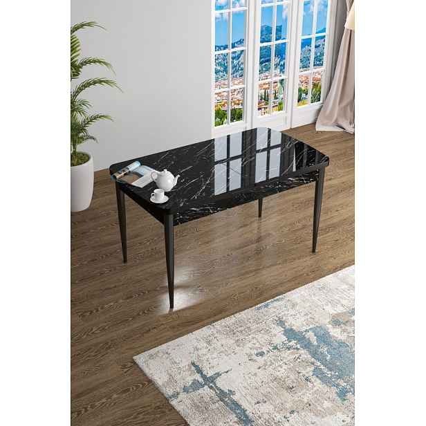 Jídelní stůl Han - Black Marble, Black