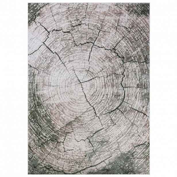 Mazovia KOBEREC zelený struktura dřeva - 80 x 150 cm