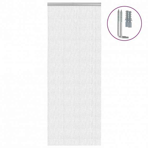 vidaXL Řetízkový dveřní závěs proti hmyzu 80 x 212 cm hliník
