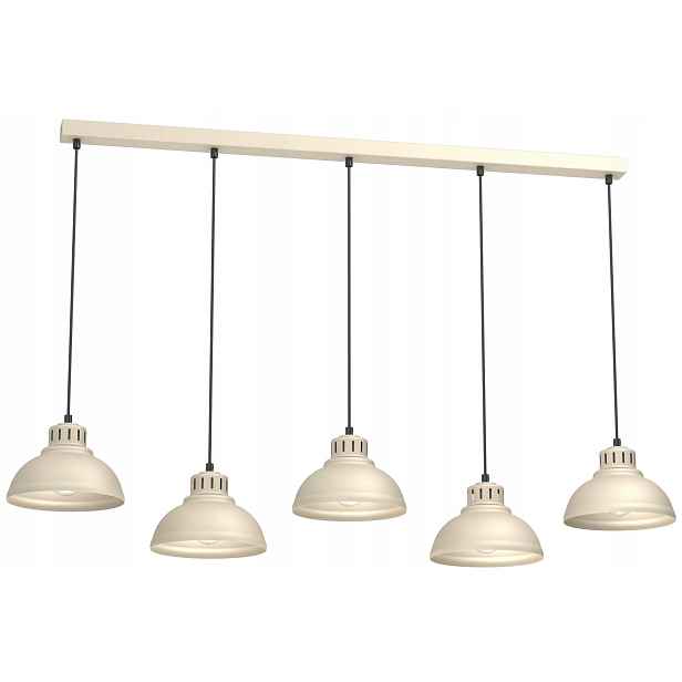 Závěsná lampa Sven Béžová Kovové stínítko elegantní klasická jednoduchost