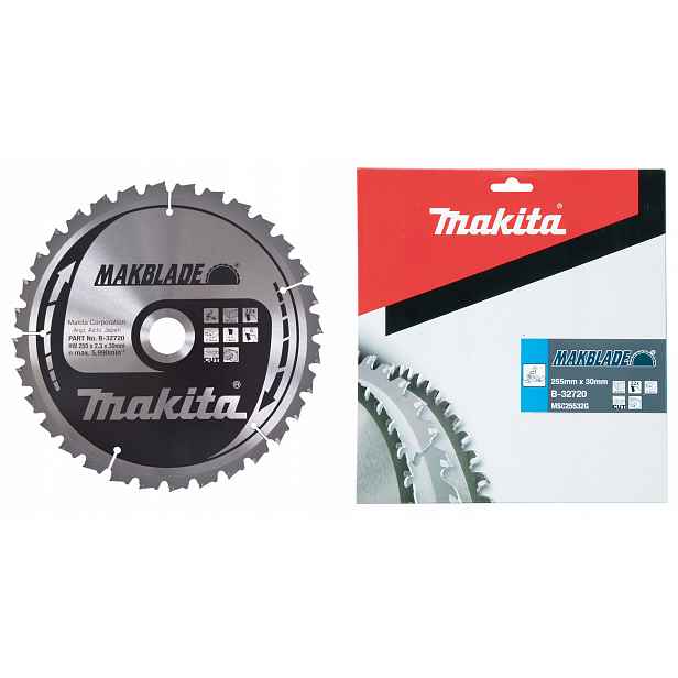 Makita B-32720 Řezací Kotouč Makblade Na Dřevo 255 x 30 mm 32Z x 2,3 mm