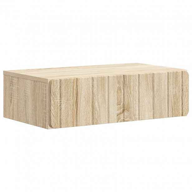 vidaXL Nástěnný boční stůl Dub sonoma 59 x 34,5 x 17 cm